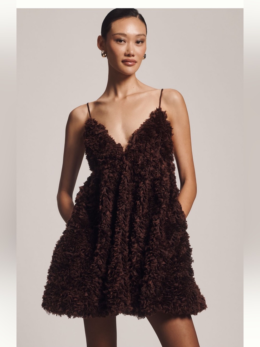 Anthropologie Jacquie The Label Ada Textured Mini Dress